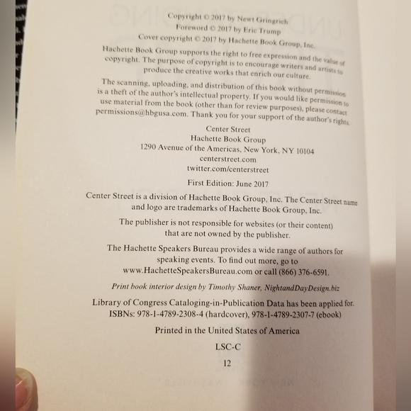 Signed book 'Understanding Trump' by Newt Gingrich. Brand new hardcover First Ed - Picture 4 of 4